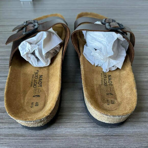 Naot Santa Barbara Men\'s Slides Sandals Size EU 48, US 15-15.5 $135 Buffalo Lthr main image 10